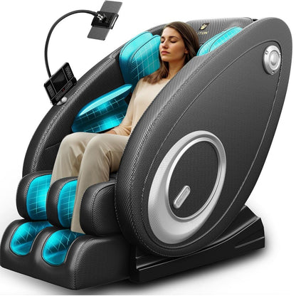 Massage Chair Full Body, Zero Gravity Massage Chair with 8 Fix Rollers, Foot Massage, Heating, Auto Modes, Full Body Airbag, Tou
