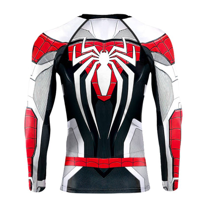 Superhero Movie Print Fitness Gym Compression T Shirt for Men Fitness Clothing Tops Fighting Tee Quick Dry Sport Jersey Shirt