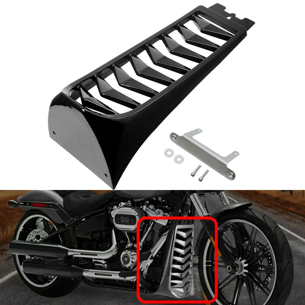 Capa Inferior do Radiador do Spoiler da Carenagem Dianteira Preta Brilhante da Moto para Harley Softail Street Bob Breakout Fat Bob 2018-2022