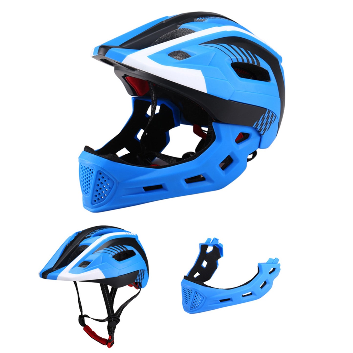 Capacete de bicicleta Lixada infantil destacável de rosto inteiro Capacete infantil esportivo para ciclismo mtb motocicleta skate patins