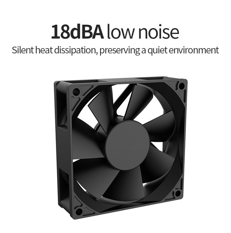 TEUCER 120mmx120mmx25mm 80mmx80mmx25mm 5V USB Exhaust Cooling Fan with Metal Mesh Foot Mat for Router TV Set-top Box Cooling