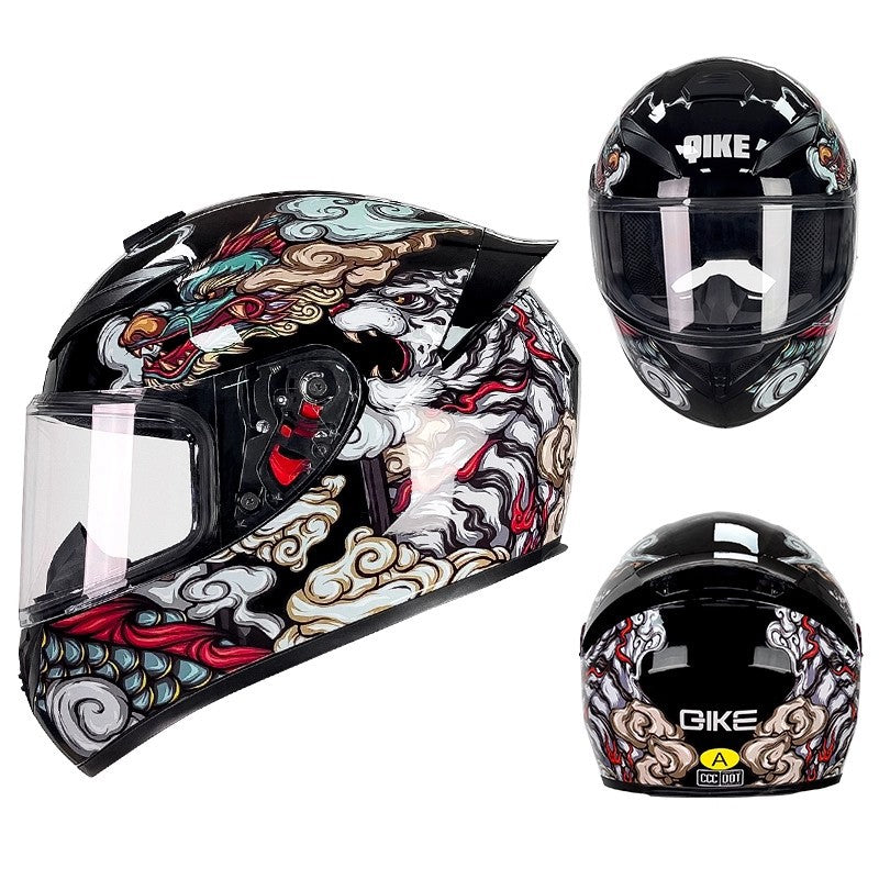 Capacete Fechado Bluetooth Retro para Motocicleta, Quatro Estações, Quente de Inverno, Antiembaçante, com Fone de Ouvido para Corridas de Rua