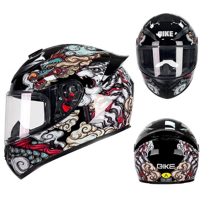 Capacete Fechado Bluetooth Retro para Motocicleta, Quatro Estações, Quente de Inverno, Antiembaçante, com Fone de Ouvido para Corridas de Rua