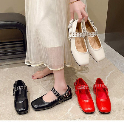 2025 Elegant Women Ballet Flats Shoes Shallow Mouth Autumn Loafers New Fall Retro Dress Lolita Tabis Shoes Zapatos De Mujer