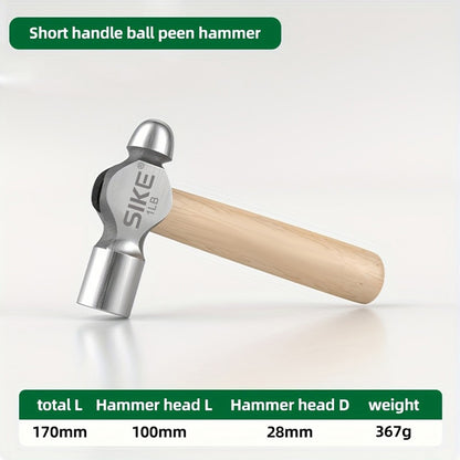 Mini Hammer High Carbon Steel Hammer Solid Wood Short Handle Octagonal or Round Head Hammer Small Manual Hardware Tool