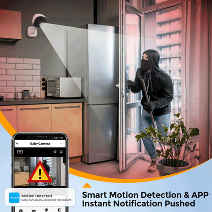 1080P Hd Wifi Ip Camera Indoor Night Vision Ai Detection Surveillance Cube Cameras for Pet Baby Monitor with Alexa & Google Home