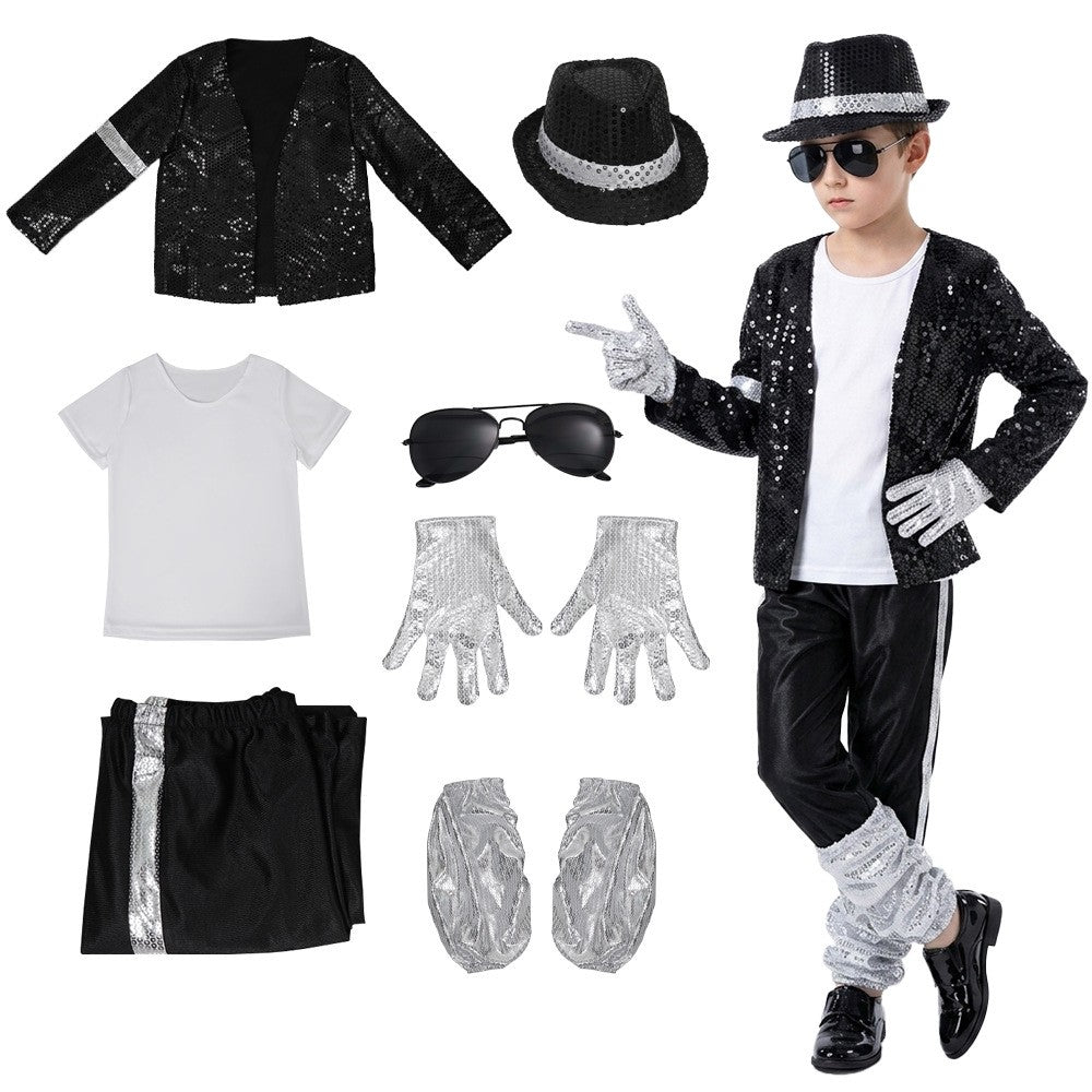 Halloween Coplay outfit for Show Performance Party Michael Jackson Celebrity Birthday Carnival Billie Jean Pop Star MJ costume