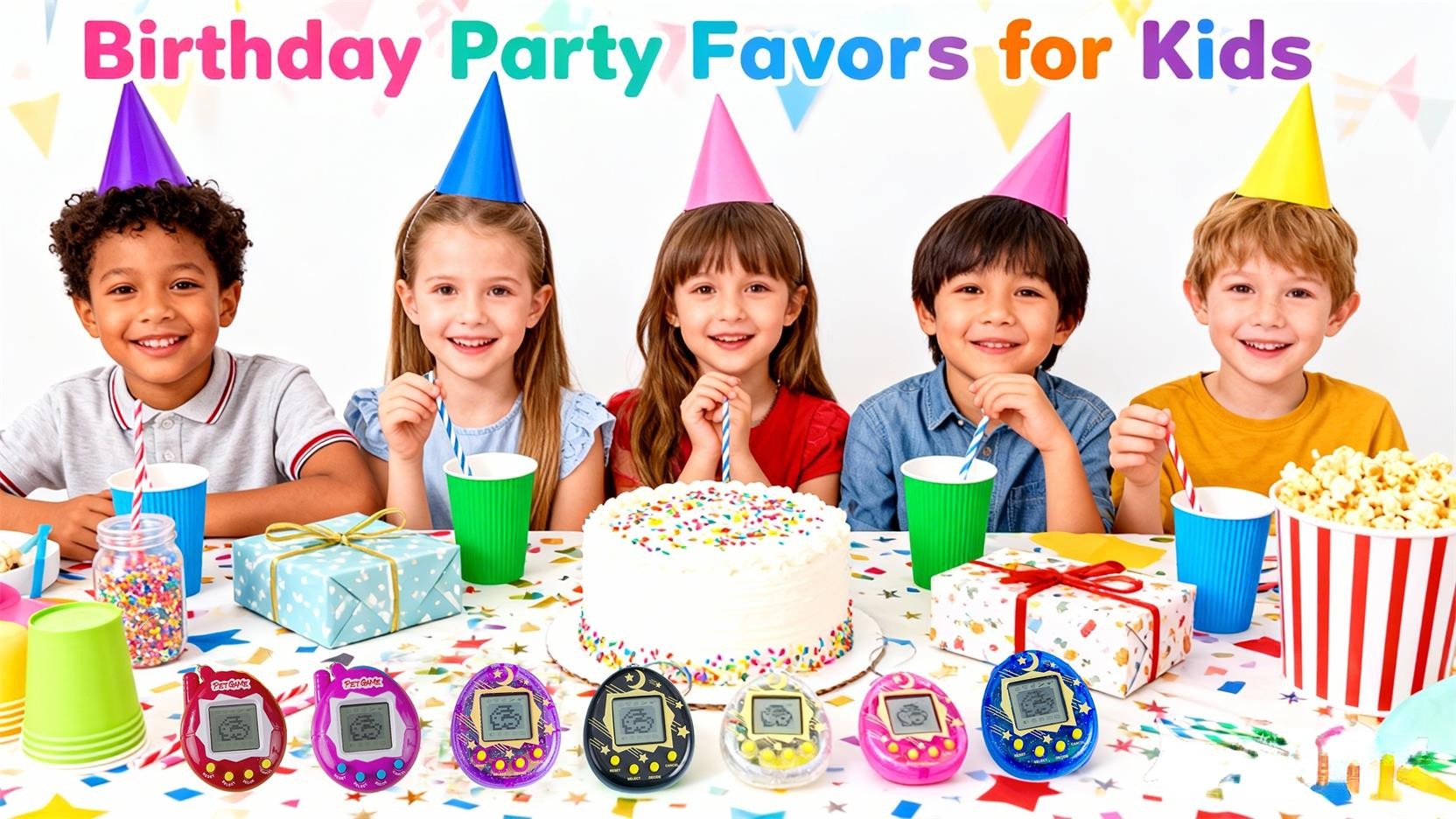 64-6PCS Virtual Pet Keychain Tamagotchi Electronic Toys for kids Video Game Party Favors Birthday Gifts School Classroom Prizes
