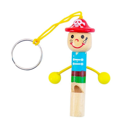 5/10Pcs Wooden Pirate Whistles Musical Instrument Toy for Kids Birthday Party Favors Baby Shower Gift Halloween Pinata Filler