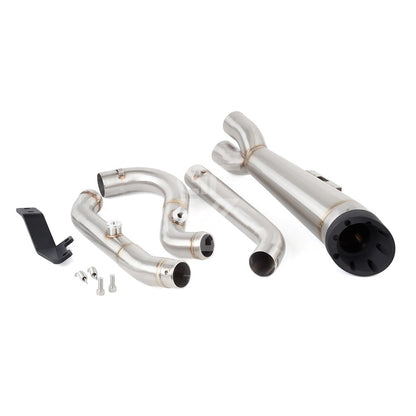 For Harley Dyna Fat Bob FXDF 2008 to 2018 Dyna Wide Glide FXDWG 2007-2017 Motorcycle Exhaust Muffler With Header Link Pipe
