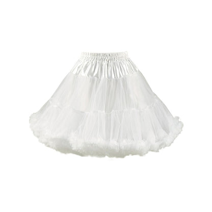 Woman Tutu Skirt Petticoat Crinoline Underskirt Fluffy Pettidress Ladies Puffy Tutu White Luxury Skirt Wedding Dress Bottom Loli