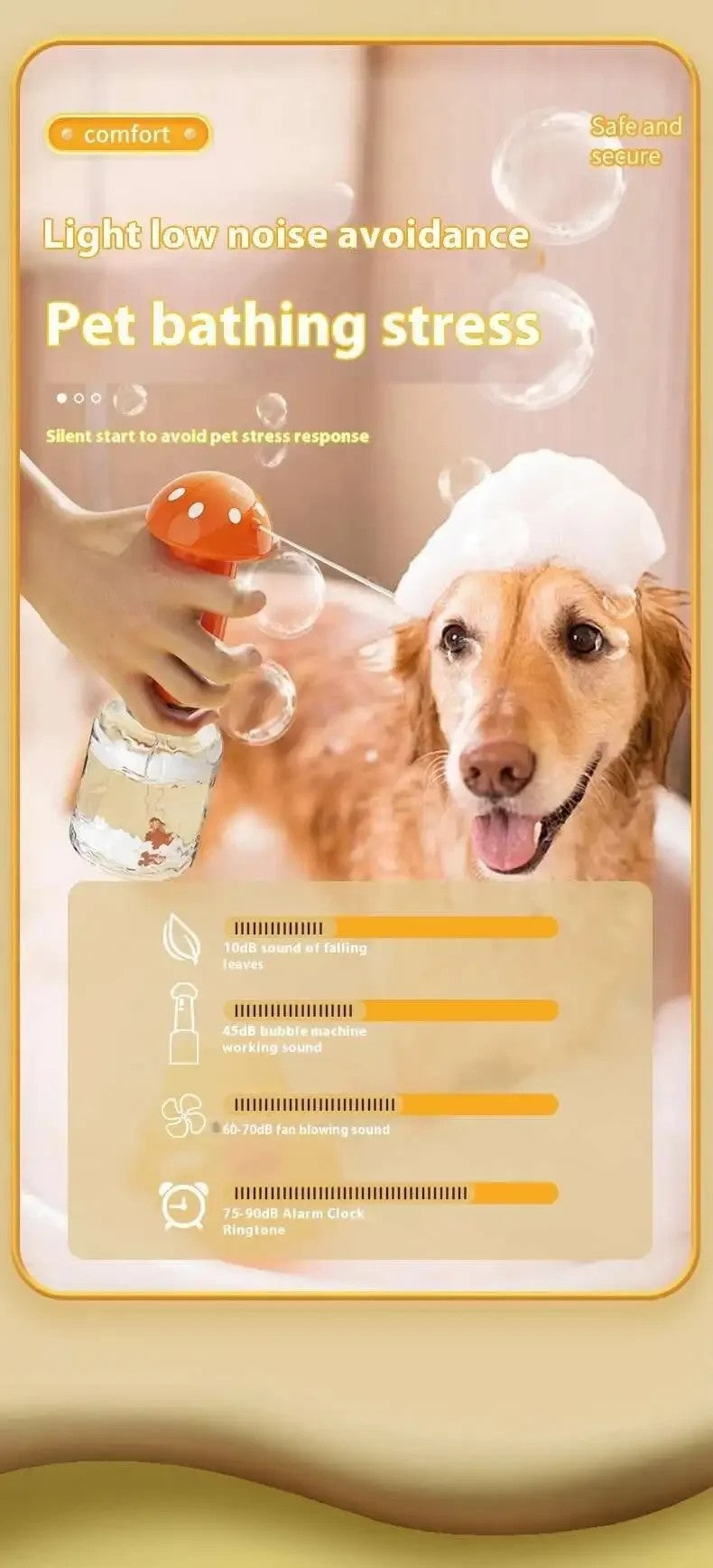 Pet Bubbler Usb Charging Pet Shower Foaming Machine  Automatic Soap Dispenser automatic Pet Washing Bubbler Dog Accessories
