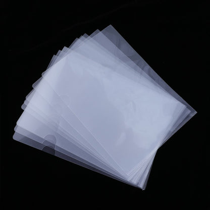 8pcs A4 Letter Size Plastic Clear Cut Flush Folder Document Protector for Home School Office Supplies