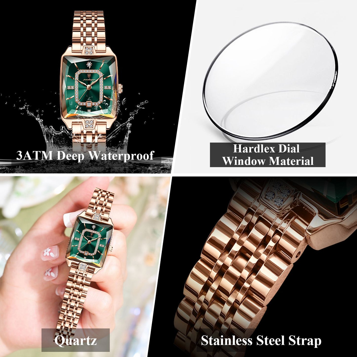 POEDAGAR Luxury Brand Ladies Wristwatch Waterproof Stainless Steel Date Women Watch Casual Fashion Quartz Women’s Watches Reloj