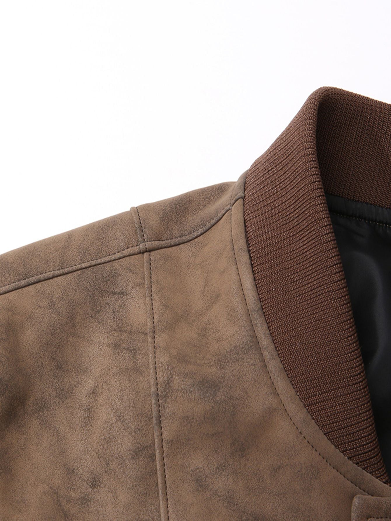 Men'S Motorcycle Jacket - Windproof Thermal Zip-Up Biker Coat with Stand Collar, Full-Zip Closure, Front Pockets - Lightweight N