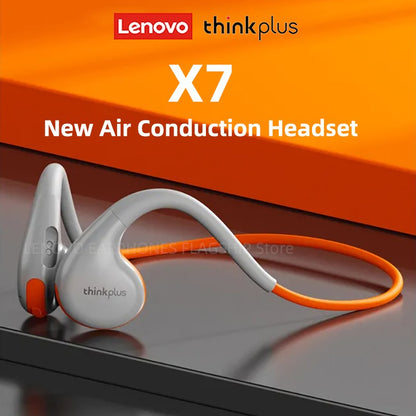 Original Lenovo X7 Air Conduction Headphone Wireless Bluetooth 5.3 Earphones Bone Conduction Sports Headset Outdoor EarHook Mic
