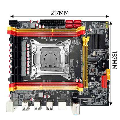 Conjunto de Placa-Mãe ZSUS X79 VG2 com Processador Intel LGA2011 Xeon E5 2630 V2 Memória RAM DDR3 1*16GB 1600MHZ ECC NVME M.2 SATA