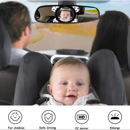 Espelho de Bebê Multifuncional, Alto Contraste Preto e Branco, Tummy Time, Presente de aniversário/Natal para meninos e meninas, para carro