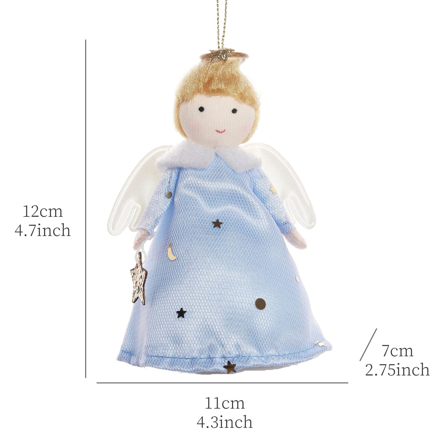 2024 New Year Gift Cute Christmas Angel Doll Xmas Tree Ornament Noel Deco Christmas Decoration for Home Natal Navidad 2023 Decor