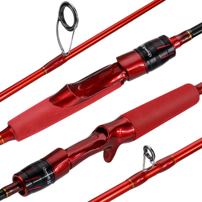 Sougayilang Spinning Fishing Rod 1.8m 2.1m Carbon Rod Baitcasting Fishing Rod 2Section Eva Handle Lure Rod Bass Freshwater Fish