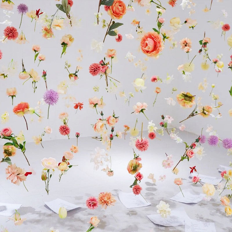 20Pcs Artificial Floating flower Curtain Wedding Couple Photo  Decorations DIY Floral Design Craft Supplies Home Party Decor