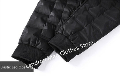 Calças Masculinas de Pena de Pato para Exterior, Acolchoadas, Inverno, 8GG, 7GG, 6GG, Jogger, Quente, Impermeável, Térmica, Tamanhos Grandes, Roupas Resistentes ao Frio