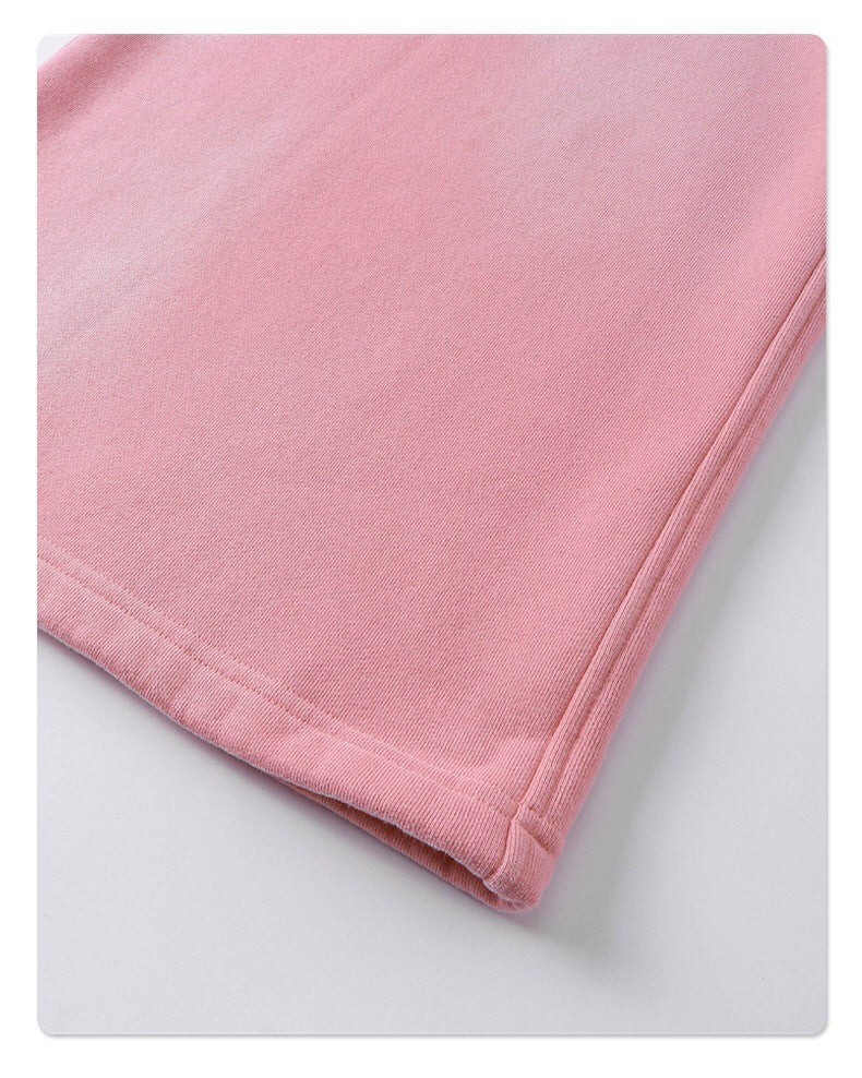 Autumn and winter 2024 new splash ink white spray-dyed loose plus velvet joggers