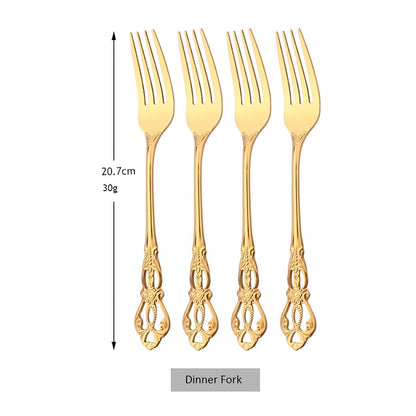 Conjunto de Talheres de Alta Qualidade Faca Garfo Colher de Sobremesa Louça Colorida Conjunto de Talheres de Aço Inoxidável Talheres de Mesa de Cozinha