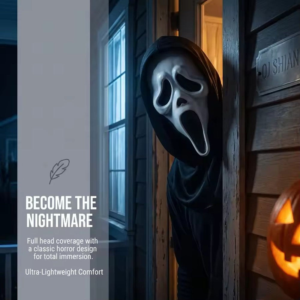 Ghostface Mask Scream Ghostface Mask Latex Horror Full Head Party Grimace Prank Cosplay Prop Hallowee Decor Party Supplies Gift