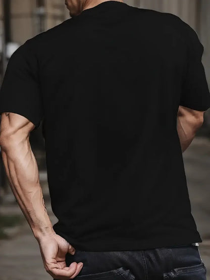 New Short Sleeved Hot Sell Mountain Peaks Printing Pure Cotton Tee Tops Round Neck White t Shirt Men Fashion Design T-Shirt