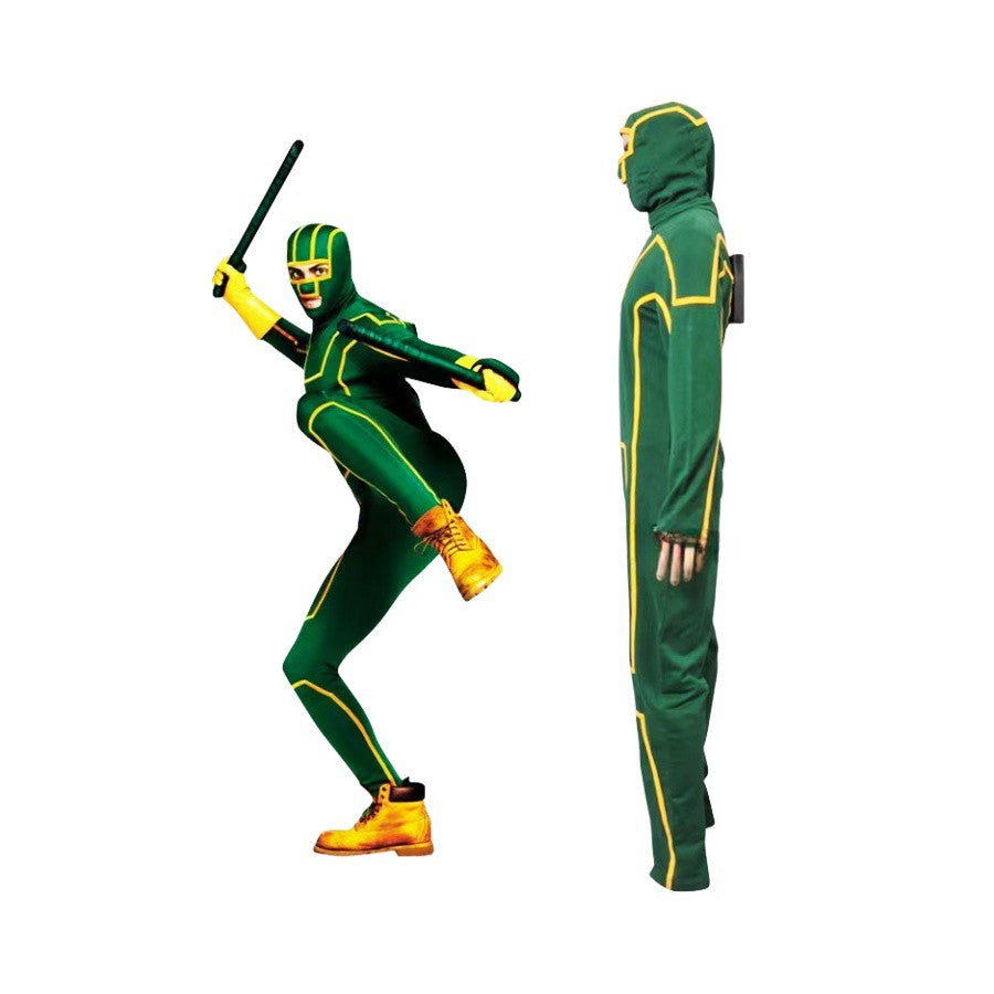 Kick Ass Kick-Ass Dave Lizewski Cosplay Costume Jumpsuit Adult Men Halloween Party Full Outfits