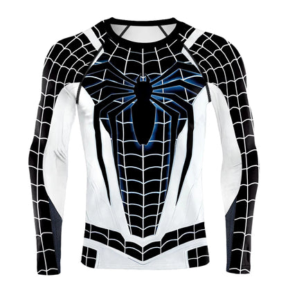 Men's Shirts Spider Role-playing Long-sleeved T-shirts Fitness Sportswear Halloween Costumes Streetwear Party Wear  Harajuku