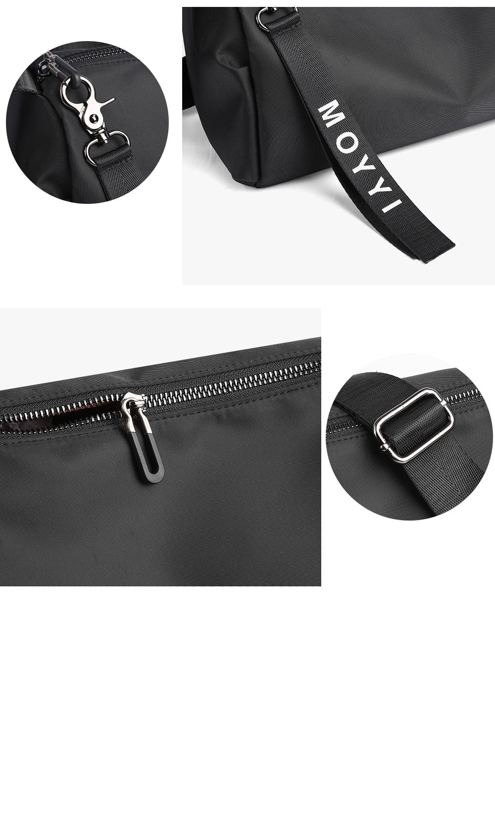 Men's Trendy Messenger Shoulder Bag Student Sports Waterproof Crossbody Sling Bags Leisure Design for Outdoor Solid Lightweight