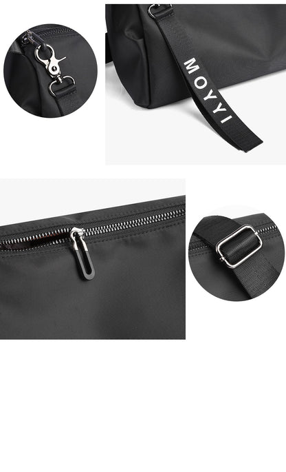 Men's Trendy Messenger Shoulder Bag Student Sports Waterproof Crossbody Sling Bags Leisure Design for Outdoor Solid Lightweight