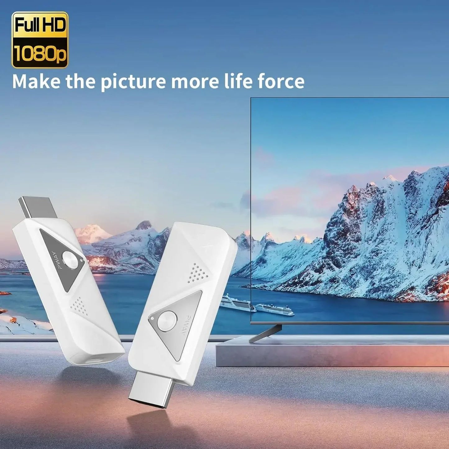 30M 1080P sem fio HDMI Plug-n-Play, compatibilidade com HDMI 1.3. Desbloqueie a projeção de tela perfeita