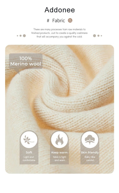 Men's 100% Merino Wool Pullover Sweater O-neck Fair Isle Jacquard Loose Casual Knitwear Long Sleeve Cashmere Tops Autumn Winter