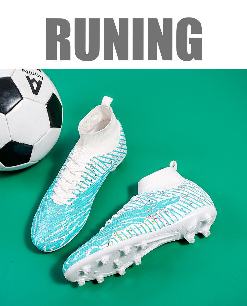 Men Light Soccer Shoes Size 35-45 Boys Soccer Shoes Football Boots High Ankle Kids Cleats Training Sport Sneakers Football Shoes