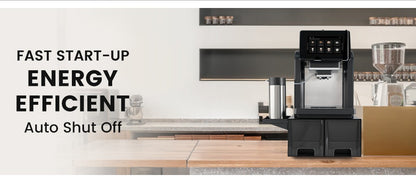 Mcilpoog WS817-Plus Máquina de café expresso automática com tela grande colorida de 7", com bico vaporizador, 21 sabores para casa e escritório