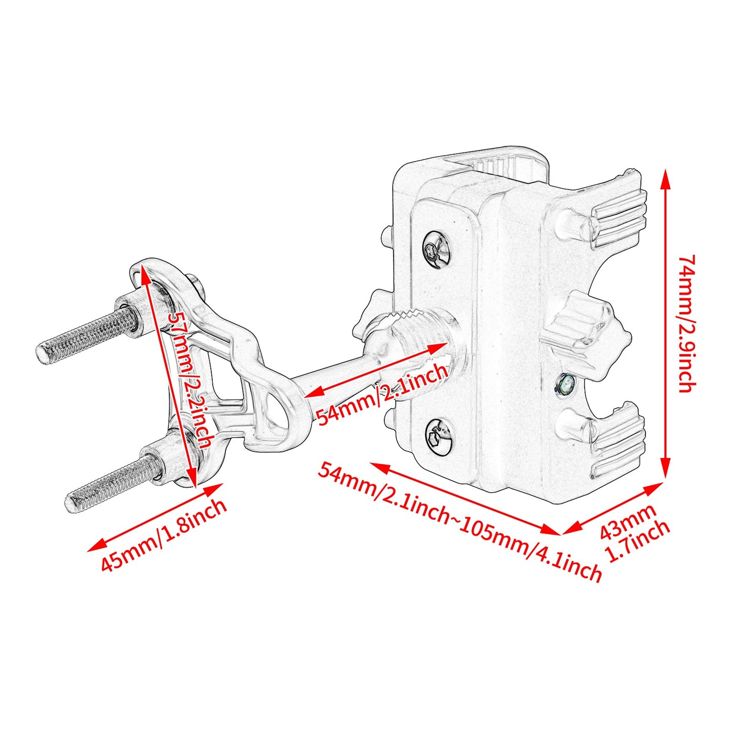 Suporte de Celular Ajustável para Moto, Clipe de Celular, Suporte de Montagem, Preto, para Harley Touring Sportster XL Dyna Softail