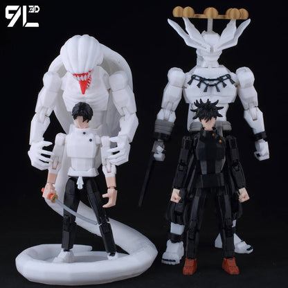9L3D Anime Impresso Jujutsu Kaisen Sukuna Yuji Yuta Satoru Gojo Bonecos Sorte Dummy 13 Articulados para Modelagem Brinquedos Manequins