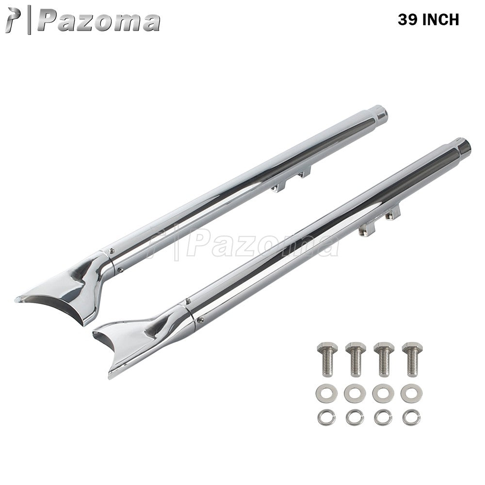 For Harley Softail Breakout Standard Slim Deluxe 2007-17 Motorcycle 33/36/39/42" Fishtail Exhausts Slip On Exhaust Pipe Muffler