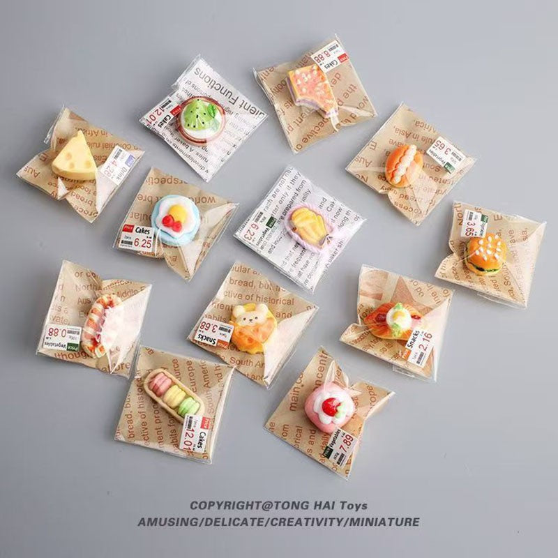 10/20/30/50pcs DIY Food Toy Cake Dessert Bread Mini Simulation Children's Play Toy Anti Stress Squeeze Fidget Slider PartyFavors