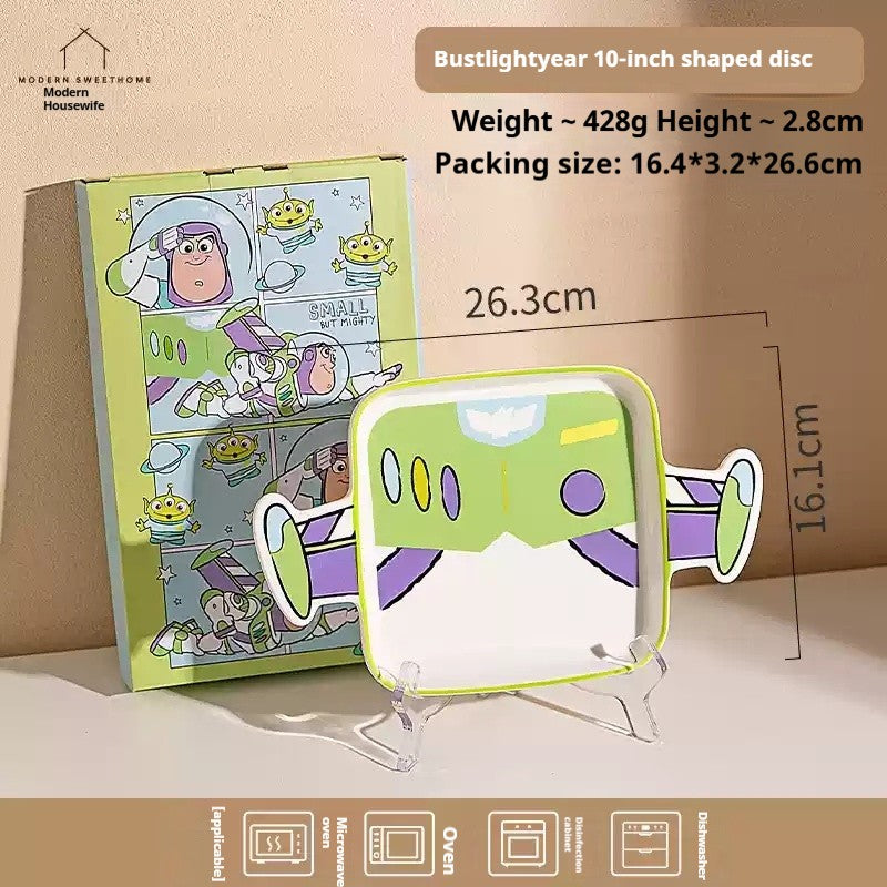Disney Toy Story Buzz Lightyear Desenho Louça Utensílios Domésticos Pratos Infantis Tigelas de Iogurte Prato de Café da Manhã Presentes de Aniversário
