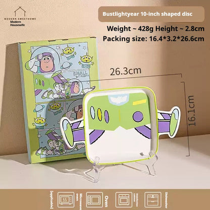 Disney Toy Story Buzz Lightyear Desenho Louça Utensílios Domésticos Pratos Infantis Tigelas de Iogurte Prato de Café da Manhã Presentes de Aniversário
