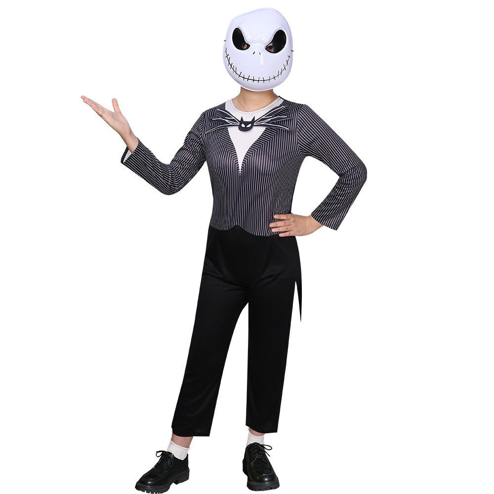 Boys Nightmare Before Christmas Clothes J-Jack Skellington Cosplay for Fancy Halloween Costume Girls S-Sally Party Clothing