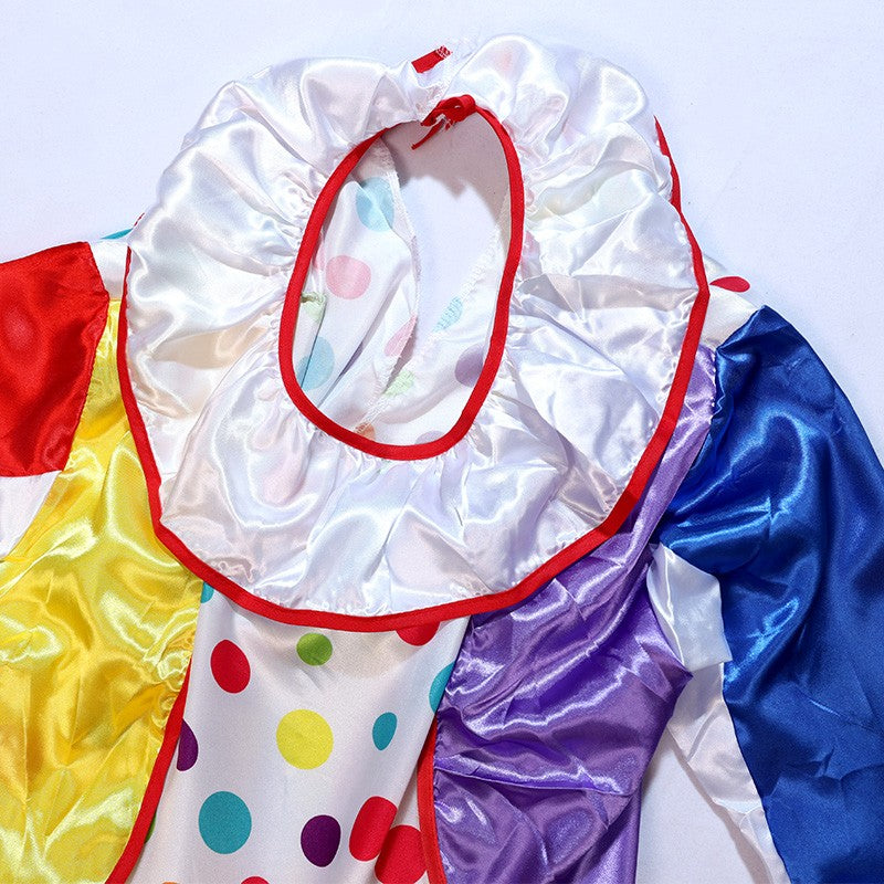 Adult Jumpsuit Circus Clown Cosplay Costume Stage Performance Suit Theme Party Joke Jumpsuits Just Clothing No Wig/shoes