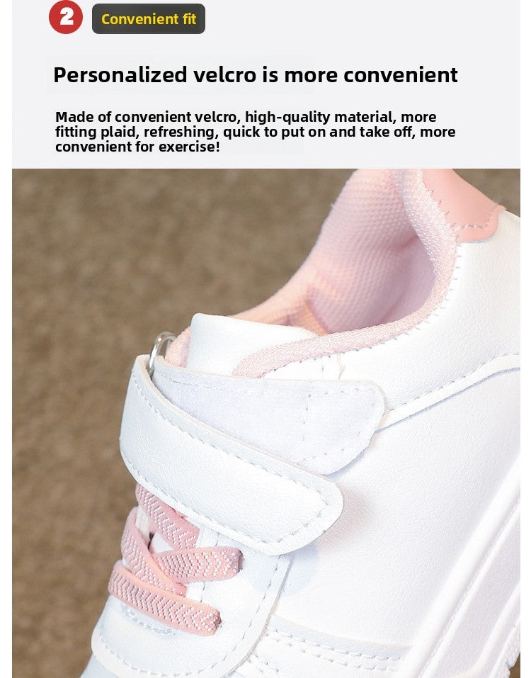 2025 Girl shoe spring Autumn Boy White Shoe Casual Running kid Shoe Anti Slip Soft Sole Sneaker kid tenis Hot selling item