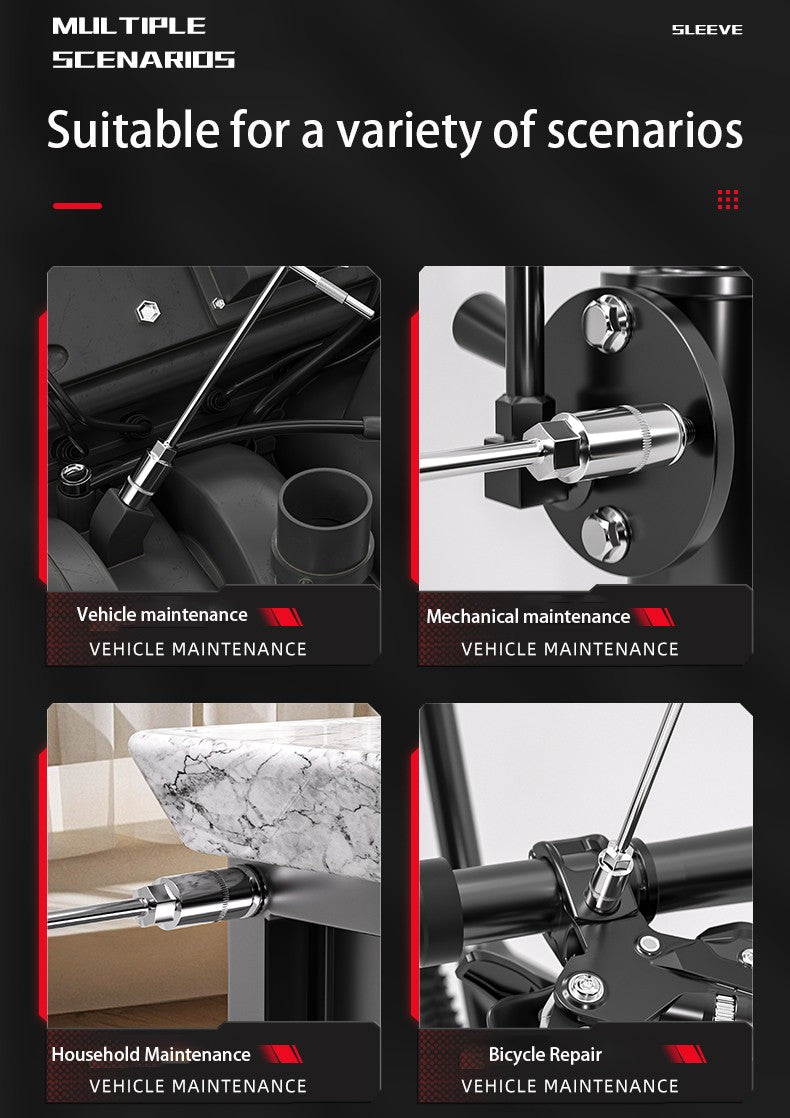 Chave de Soquete T de 6-19 mm Chave de Porca Sextavada Chaves de Fenda Hexagonais Estendidas Pneus Automotivos Máquinas Ferramentas Manuais de Reparo para Oficina