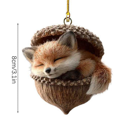 Acrylic Xmas Tree Decorations 2D Animal Ornament Pendant Cute Animal Rustic Seasonal Decor For Tree Window Christmas Present