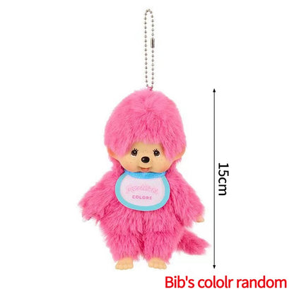 2026 NEW Monchhichi Plush Doll Pendant Kawaii Monkey Keychain Cute Cartoon Couple Keyring Bag Charms Birthday Gift ??? ?????